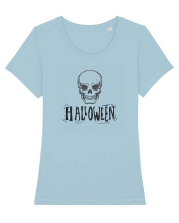 Halloween Skull Sky Blue