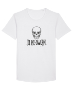 Halloween Skull Tricou mânecă scurtă guler larg Bărbat Skater