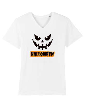 Halloween Spooky Face Black (față înfricoșătoare)  White
