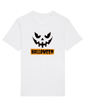 Halloween Spooky Face Black (față înfricoșătoare)  White