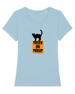 Pisica Neagră Trick or Treat  Tricou mânecă scurtă guler larg fitted Damă Expresser