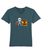 Schelet Trick or Treat  Tricou mânecă scurtă guler V Bărbat Presenter