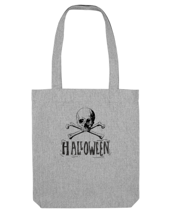 Halloween Skull and Bones Heather Grey