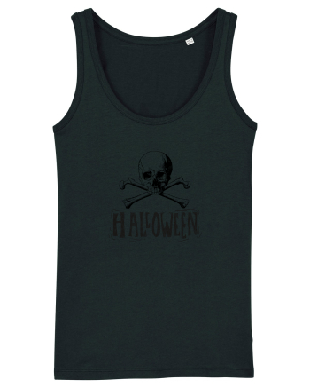 Halloween Skull and Bones Black