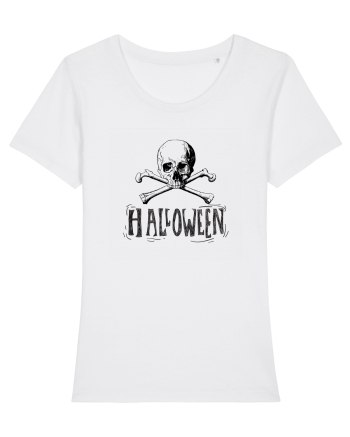 Halloween Skull and Bones White