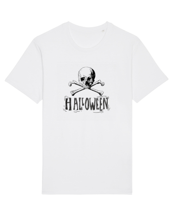 Halloween Skull and Bones White