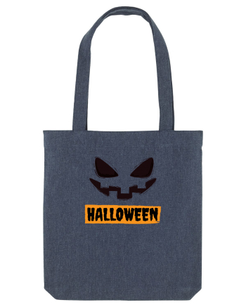 Halloween Spooky Face Black(față înfricoșătoare)  Midnight Blue
