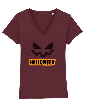 Halloween Spooky Face Black(față înfricoșătoare)  Burgundy