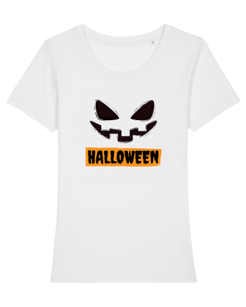 Halloween Spooky Face Black(față înfricoșătoare)  White