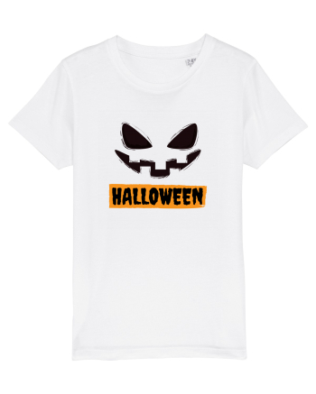 Halloween Spooky Face Black(față înfricoșătoare)  White