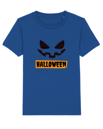 Halloween Spooky Face Black(față înfricoșătoare)  Majorelle Blue