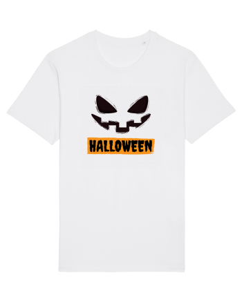 Halloween Spooky Face Black(față înfricoșătoare)  White