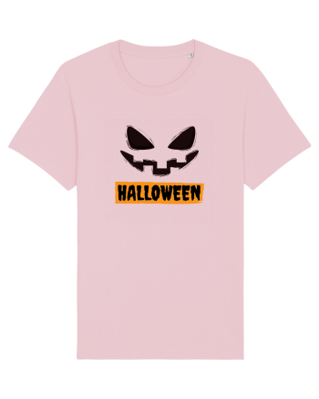 Halloween Spooky Face Black(față înfricoșătoare)  Cotton Pink