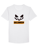 Halloween Spooky Face Black(față înfricoșătoare)  Tricou mânecă scurtă guler larg Bărbat Skater