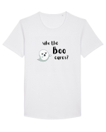 Who the boo cares? (negru)  Tricou mânecă scurtă guler larg Bărbat Skater