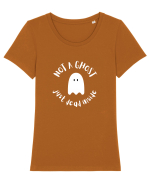 Not a ghost, just dead inside  Tricou mânecă scurtă guler larg fitted Damă Expresser