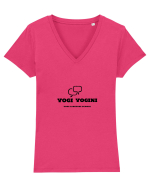 Yoga Language School Tricou mânecă scurtă guler V Damă Evoker