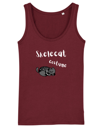 Skelecat costume (white)  Burgundy
