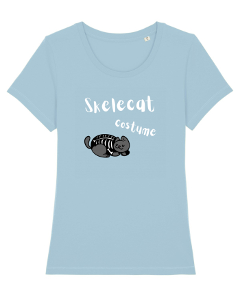 Skelecat costume (white)  Sky Blue