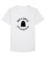 Not a ghost, just dead inside (negru)  Tricou mânecă scurtă guler larg Bărbat Skater