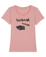Skelecat costume (negru)  Tricou mânecă scurtă guler larg fitted Damă Expresser