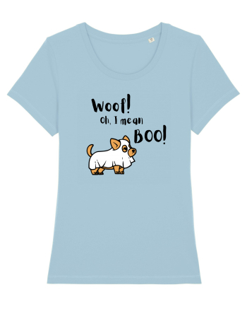 Woof! Oh, I mean Boo! (negru)  Sky Blue