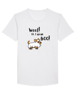 Woof! Oh, I mean Boo! (negru)  Tricou mânecă scurtă guler larg Bărbat Skater