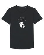 Lift your spirits.  Tricou mânecă scurtă guler larg Bărbat Skater