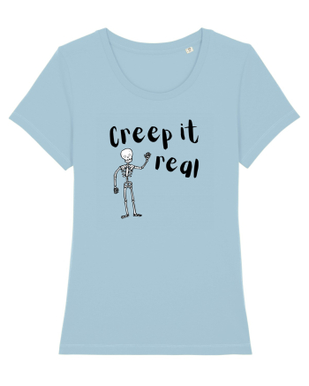 Creep it real (negru)  Sky Blue