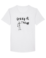 Creep it real (negru)  Tricou mânecă scurtă guler larg Bărbat Skater