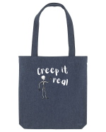 Creep it real (alb)  Sacoșă textilă