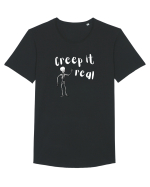 Creep it real (alb)  Tricou mânecă scurtă guler larg Bărbat Skater