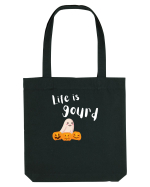 Life is Gourd (alb)  Sacoșă textilă