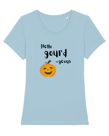 Hello gourd-geous (negru)  Sky Blue