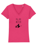 Big Bad Witch (negru)  Tricou mânecă scurtă guler V Damă Evoker