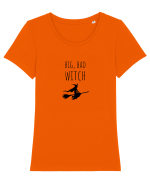 Big Bad Witch (negru)  Tricou mânecă scurtă guler larg fitted Damă Expresser