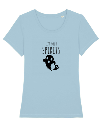Lift your spirits. (negru)  Sky Blue