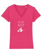 Big Bad Witch (alb)  Tricou mânecă scurtă guler V Damă Evoker