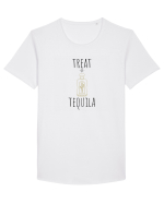 Treat or tequila Tricou mânecă scurtă guler larg Bărbat Skater