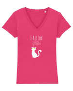 Hallow-queen alternativ (alb)  Tricou mânecă scurtă guler V Damă Evoker