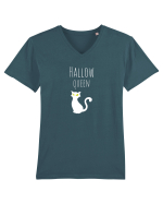 Hallow-queen alternativ (alb)  Tricou mânecă scurtă guler V Bărbat Presenter