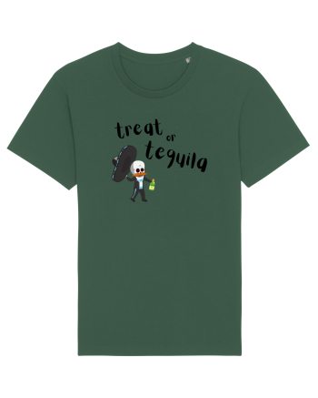 Treat or tequila Mexican  Bottle Green