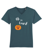 Oh my Gourd! (alb)  Tricou mânecă scurtă guler V Bărbat Presenter