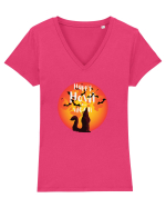 Happy Howl-o-ween variant  Tricou mânecă scurtă guler V Damă Evoker
