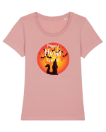 Happy Howl-o-ween variant  Tricou mânecă scurtă guler larg fitted Damă Expresser