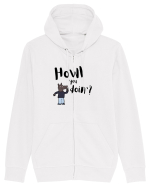 Howl you doin'? (negru)  Hanorac cu fermoar Unisex Connector