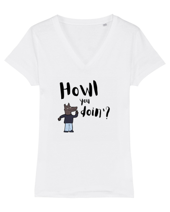 Howl you doin'? (negru)  White