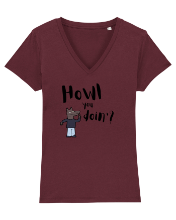 Howl you doin'? (negru)  Burgundy