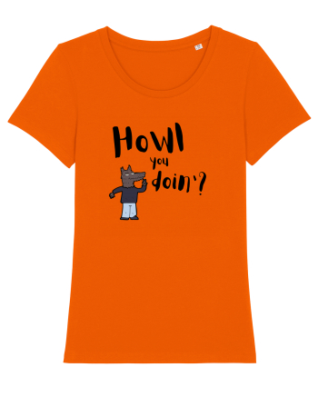 Howl you doin'? (negru)  Bright Orange