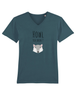 Howl you doin'? variant  Tricou mânecă scurtă guler V Bărbat Presenter
